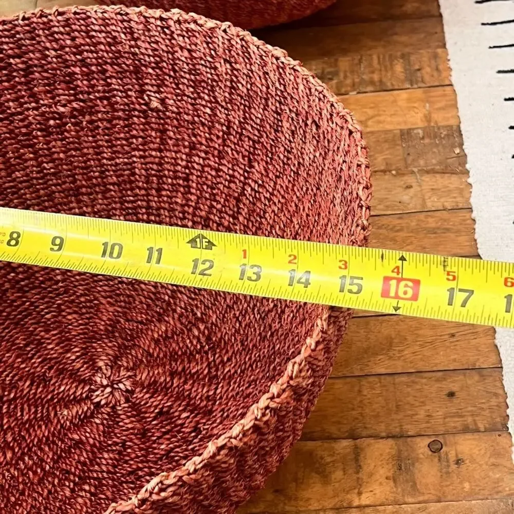 Vintage Handwoven Seagrass Nesting Bowl Baskets Set Of 3 Home Decor 18
